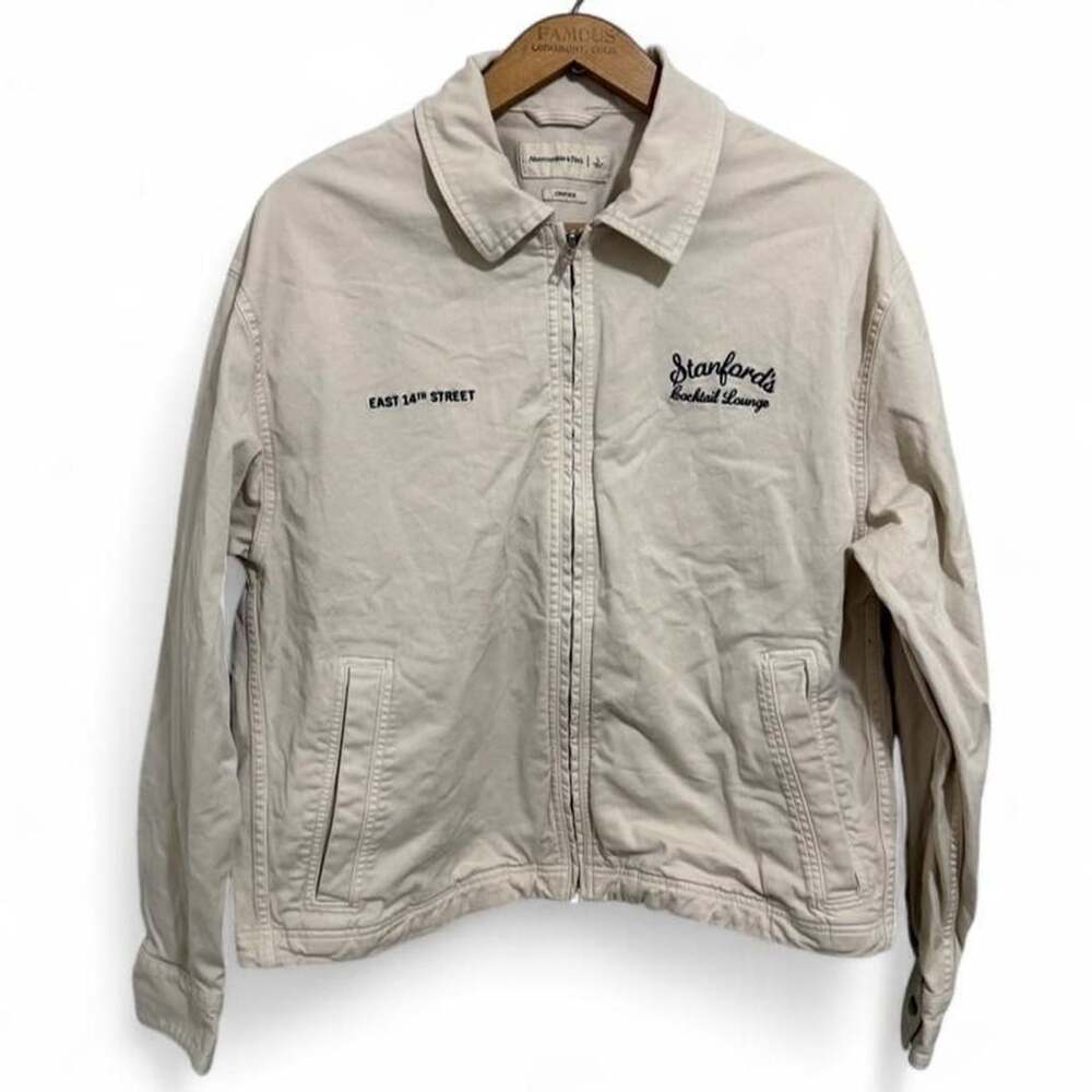 Abercrombie & Fitch Cropped Canvas Jacket Size L Stanford's Cocktail Lounge